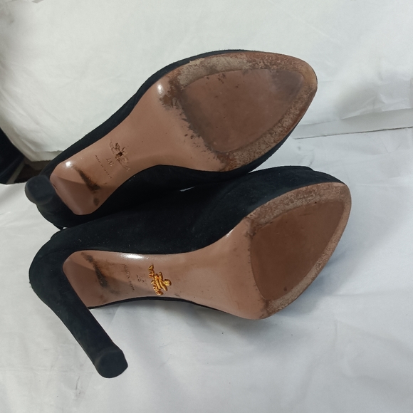 Prada Black suede  Boots ankle size 37 - Picture 13 of 15